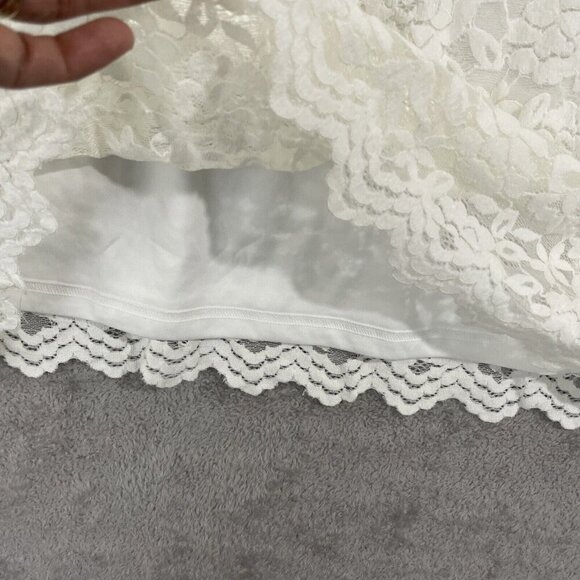 NEW Teddi Rose Women's XL Crewneck Short Sleeve Blouse-Lace Top - Picture 7 of 8